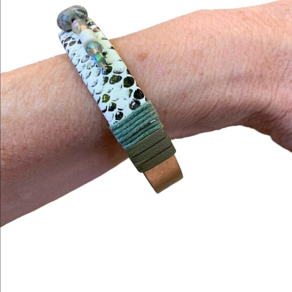 Python Beaded Cuff Bracelet - image 6